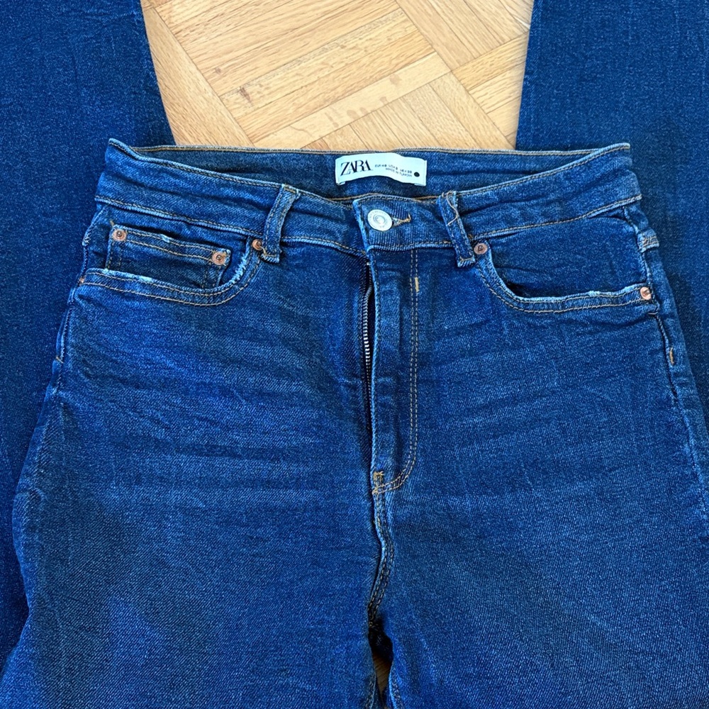 Zara Women's Deep Blue Skinny Jeans